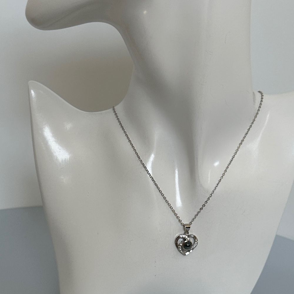 925 Sterling Silver Heart Pendant Necklace